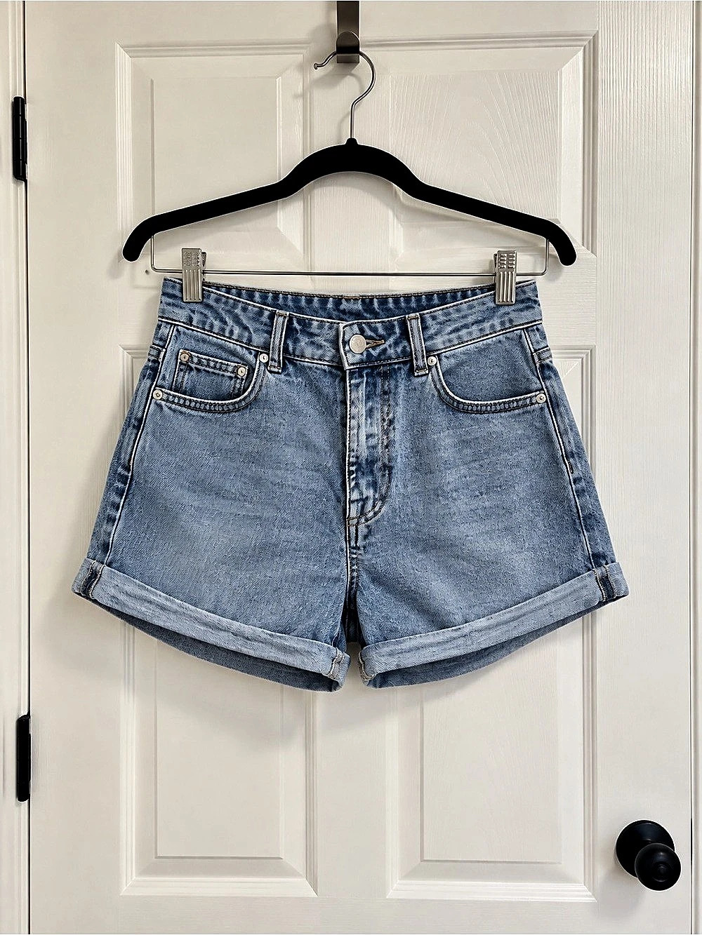 Women's Denim Jean Shorts in Blue oversized fit
